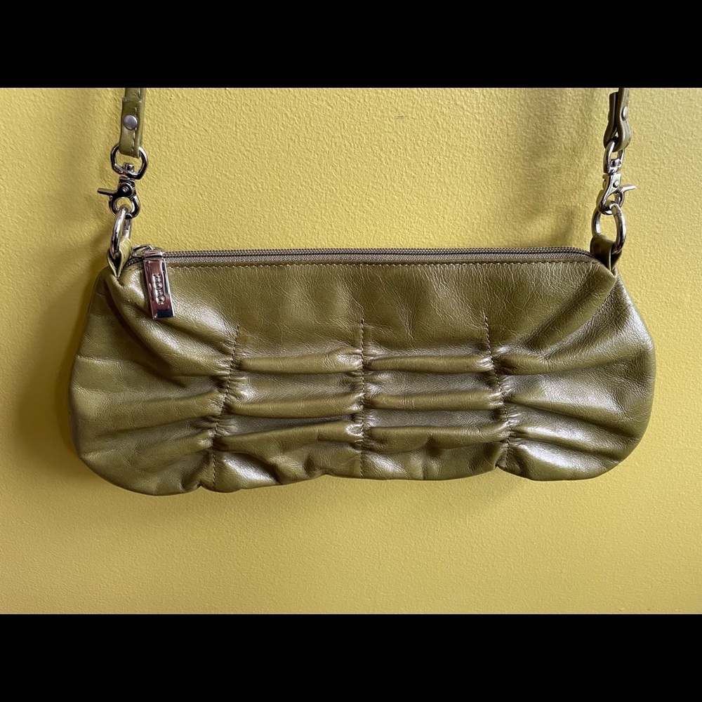 New HOBO cross body bag pea green all leather